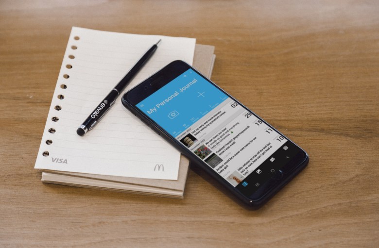 An example of using a journal app to experience the benefits of journaling for mental health