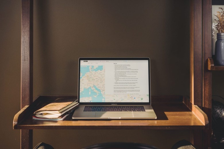 A digital journal on a laptop
