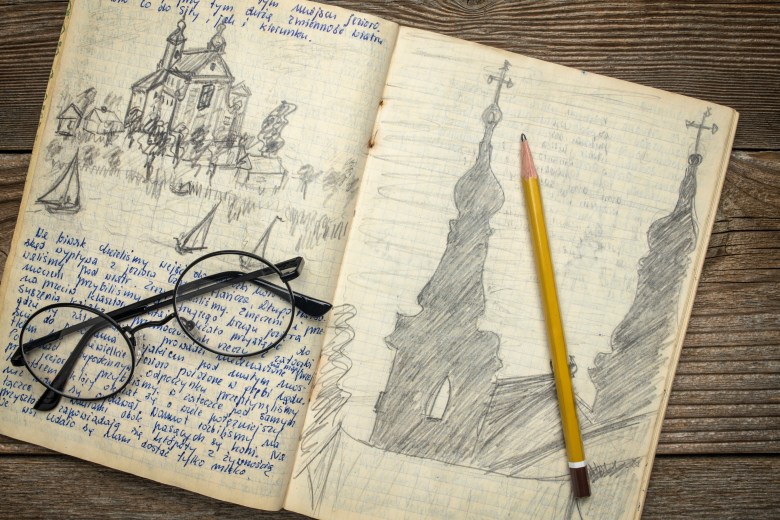 An example of art journaling