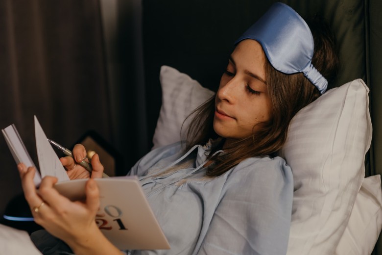 scene of a person keeping a dream journal