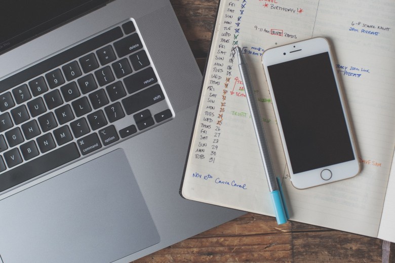 A planner and schedule for journaling