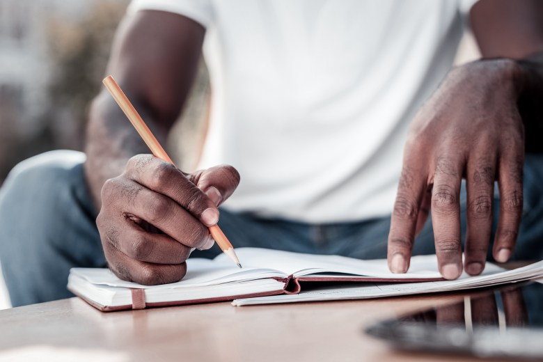 A person journaling for mental health