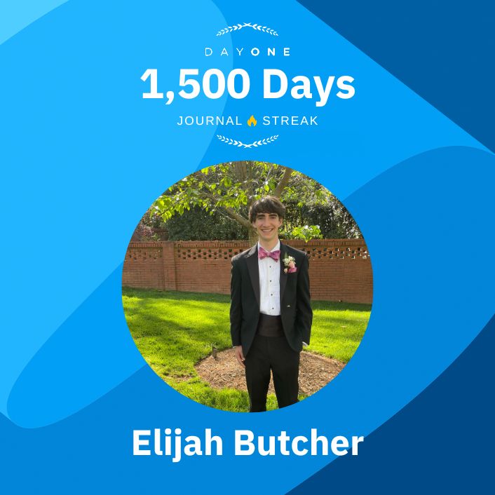 Photo of Day One journaler, Elijah Butcher