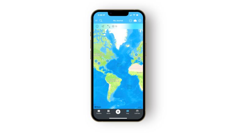 An example of a digital travel journal